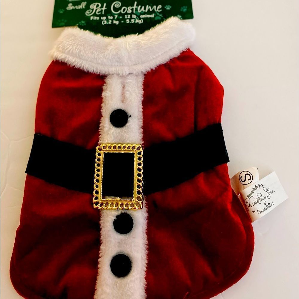 NWT Small 7-12 pounds pet dog Santa Christmas costume